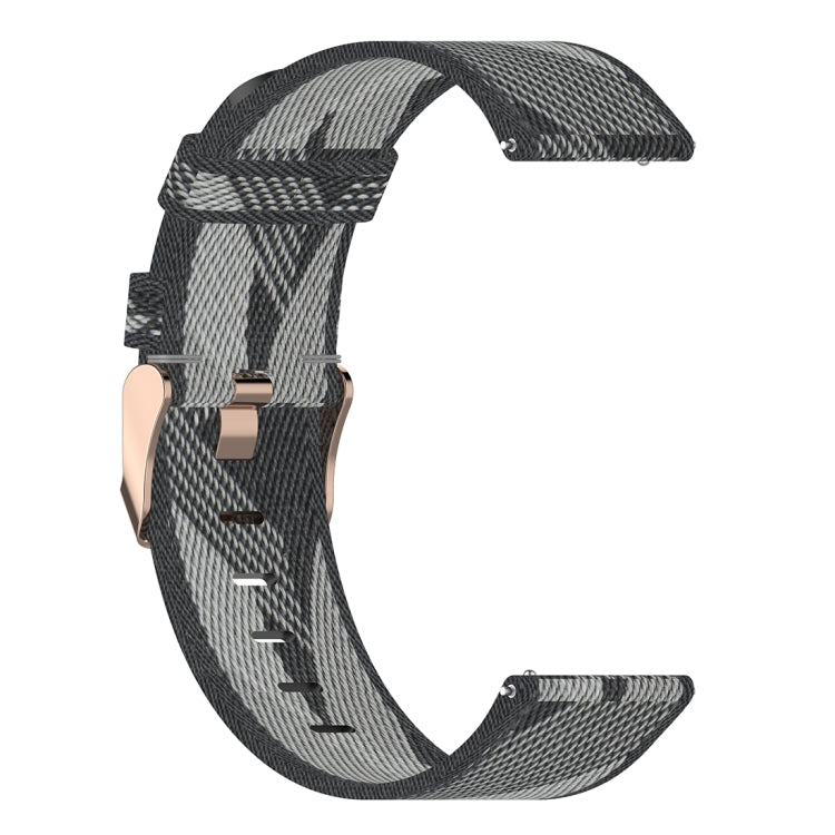 22mm Stripe Weave Nylon Wrist Strap Watch Band for Huawei GT / GT2 46mm, Honor Magic Watch 2 46mm / Magic 22mm Stripe Weave Nylon Wrist Strap Watch Band for Huawei GT / GT2 46mm, Honor Magic Watch 2 46mm / Magic